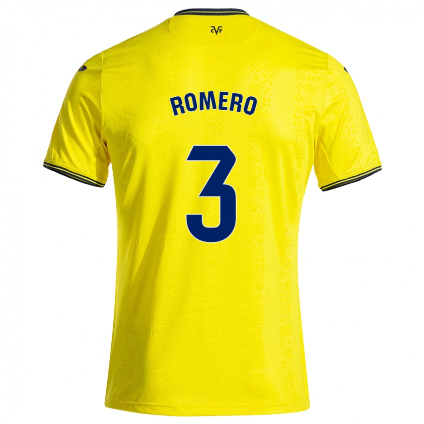 Niño Camiseta Cristo Romero #3 Amarillo Negro 1ª Equipación 2024/25 La Camisa Argentina