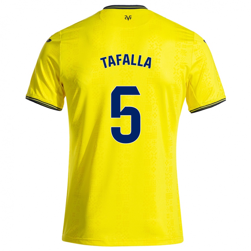 Niño Camiseta Fran Tafalla #5 Amarillo Negro 1ª Equipación 2024/25 La Camisa Argentina