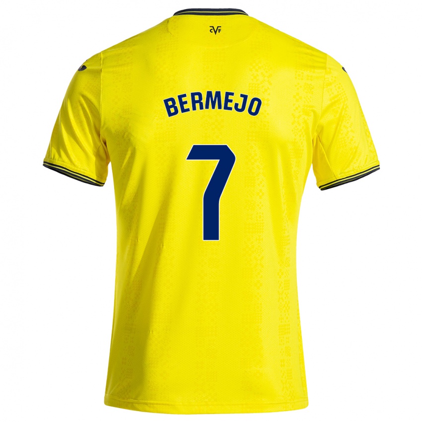 Niño Camiseta Celso Bermejo #7 Amarillo Negro 1ª Equipación 2024/25 La Camisa Argentina