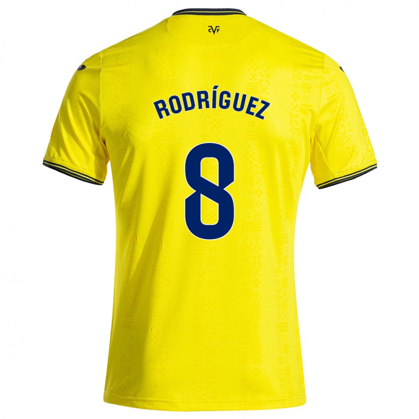 Niño Camiseta Unai Rodríguez #8 Amarillo Negro 1ª Equipación 2024/25 La Camisa Argentina