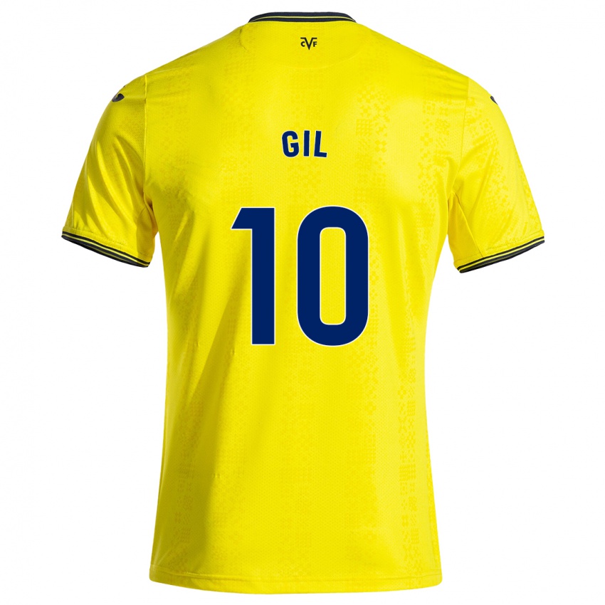 Niño Camiseta Markel Gil #10 Amarillo Negro 1ª Equipación 2024/25 La Camisa Argentina