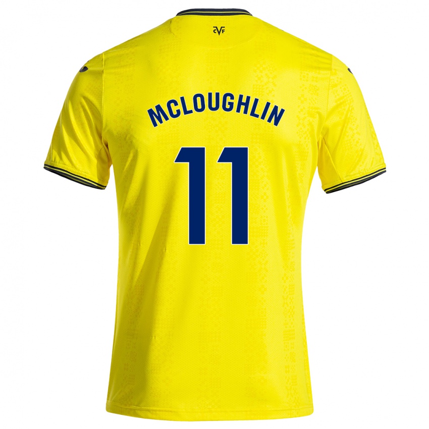 Niño Camiseta Caden Mcloughlin #11 Amarillo Negro 1ª Equipación 2024/25 La Camisa Argentina