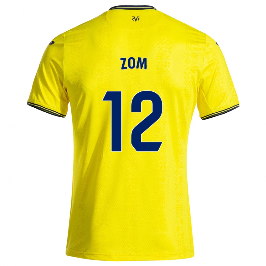 Niño Camiseta Ludo Zom #12 Amarillo Negro 1ª Equipación 2024/25 La Camisa Argentina