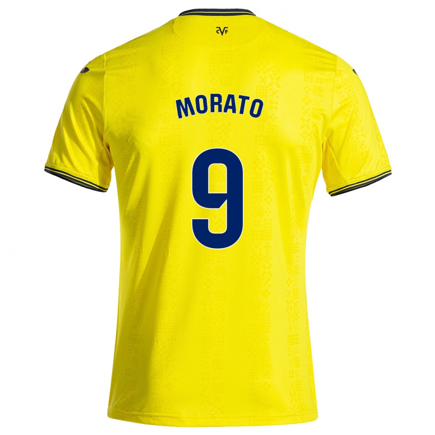 Niño Camiseta Teresa Morató #9 Amarillo Negro 1ª Equipación 2024/25 La Camisa Argentina