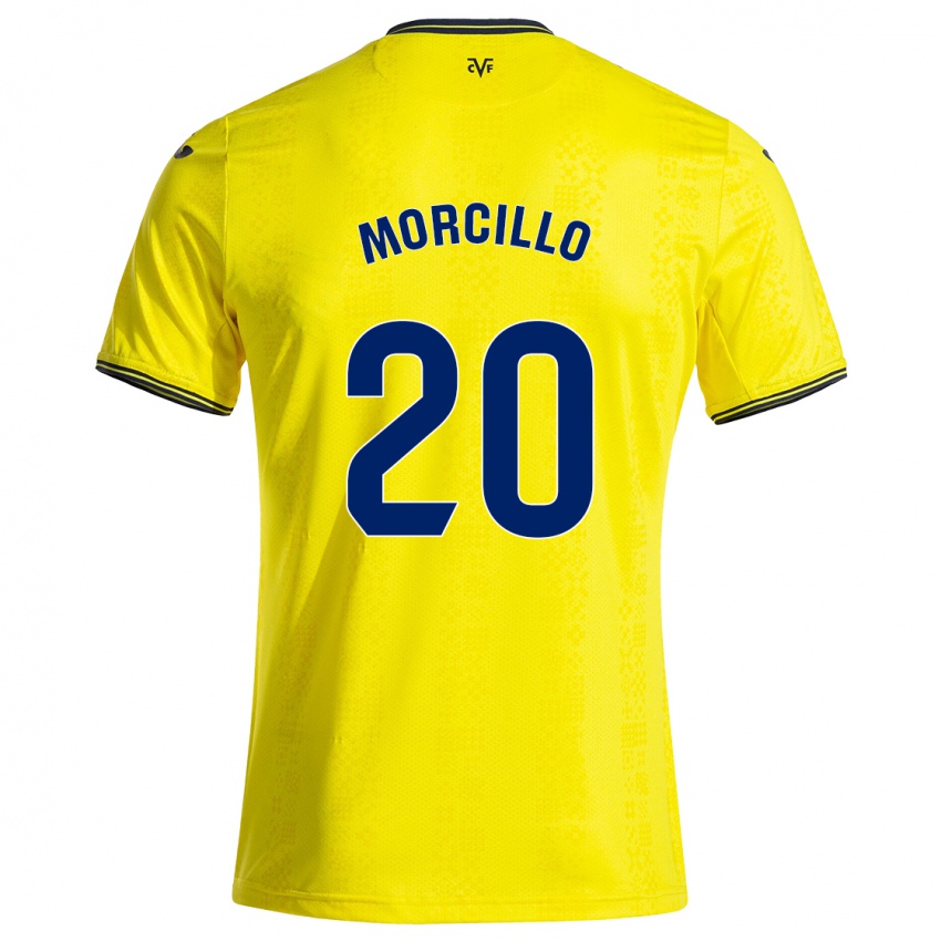 Niño Camiseta Raquel Morcillo #20 Amarillo Negro 1ª Equipación 2024/25 La Camisa Argentina