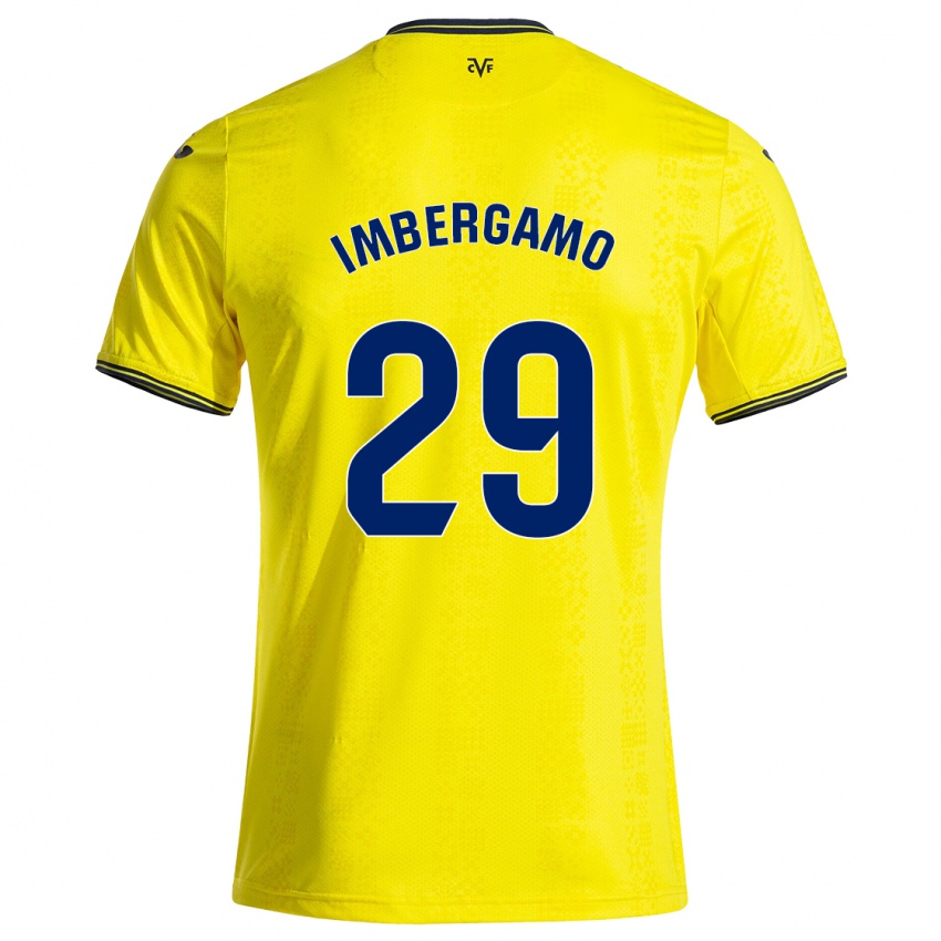 Niño Camiseta Mar Imbergamo #29 Amarillo Negro 1ª Equipación 2024/25 La Camisa Argentina