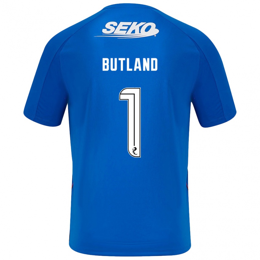 Niño Camiseta Jack Butland #1 Azul Oscuro 1ª Equipación 2024/25 La Camisa Argentina