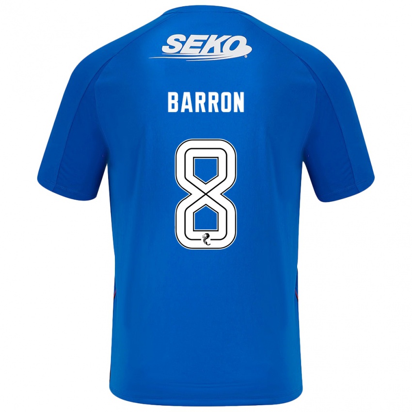 Niño Camiseta Connor Barron #8 Azul Oscuro 1ª Equipación 2024/25 La Camisa Argentina