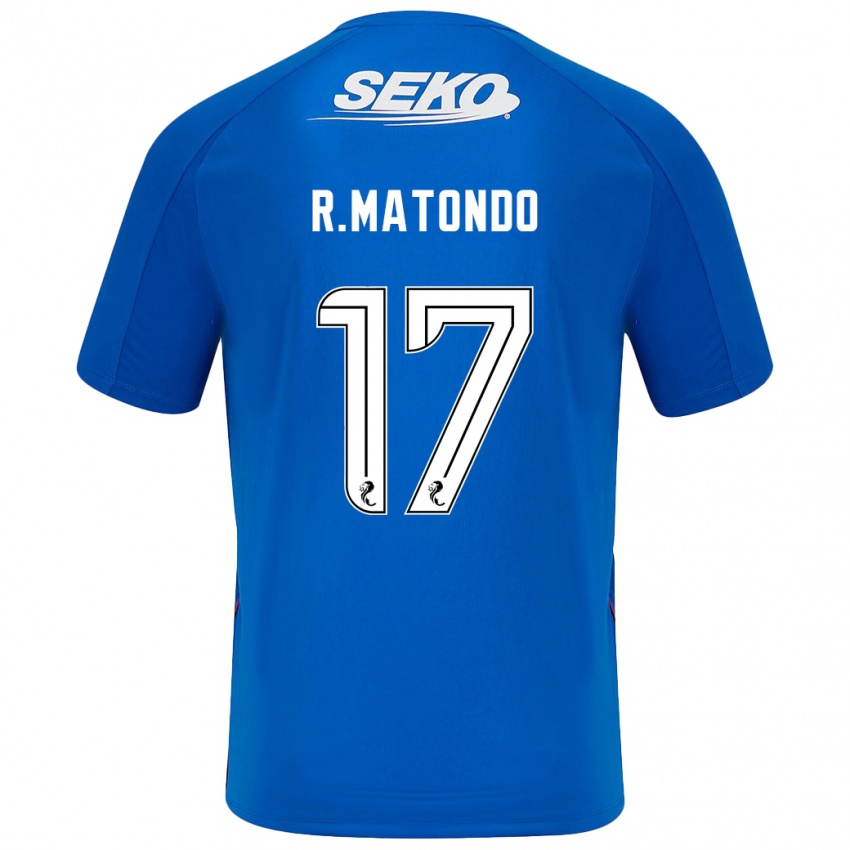 Niño Camiseta Rabbi Matondo #17 Azul Oscuro 1ª Equipación 2024/25 La Camisa Argentina