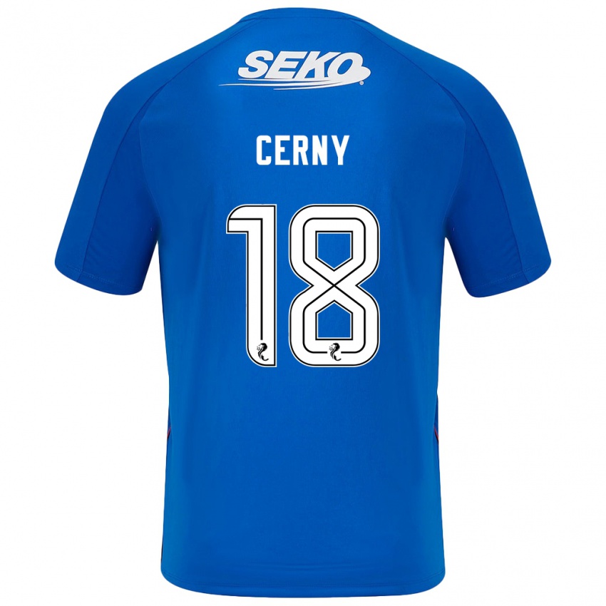 Niño Camiseta Vaclav Cerny #18 Azul Oscuro 1ª Equipación 2024/25 La Camisa Argentina