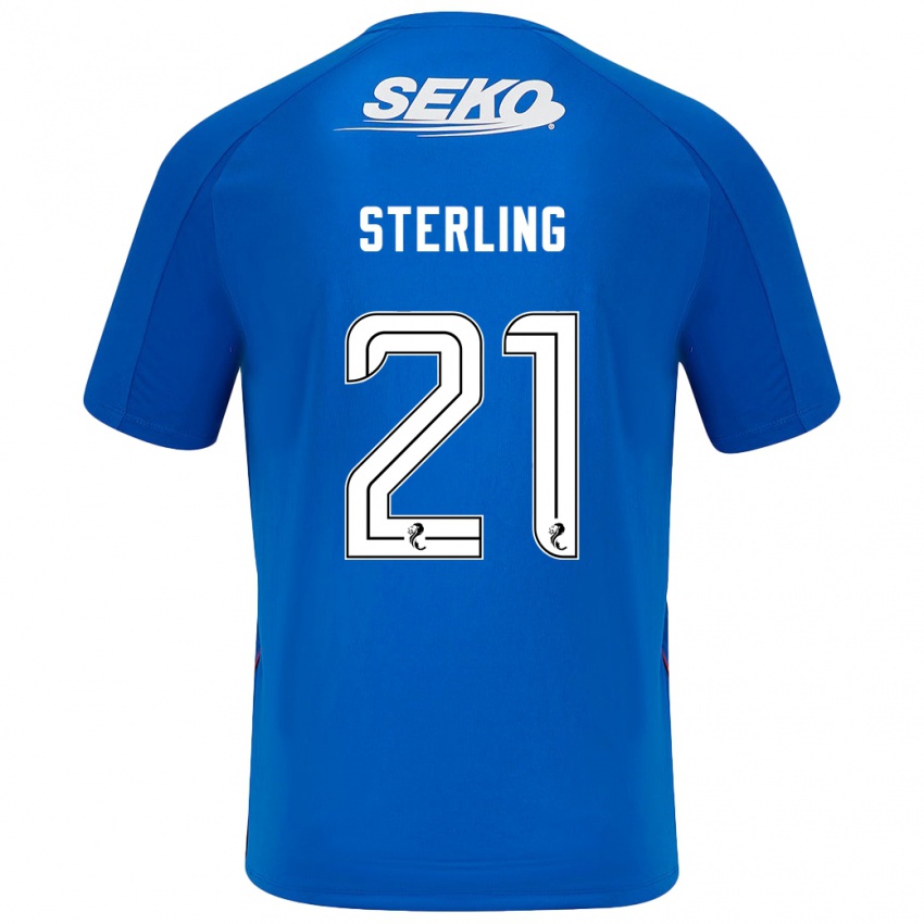 Niño Camiseta Dujon Sterling #21 Azul Oscuro 1ª Equipación 2024/25 La Camisa Argentina