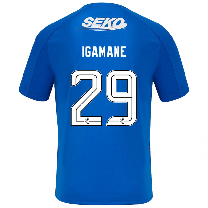 Niño Camiseta Hamza Igamane #29 Azul Oscuro 1ª Equipación 2024/25 La Camisa Argentina