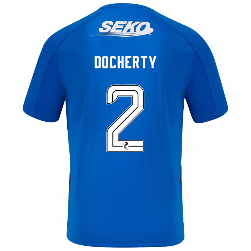 Niño Camiseta Nicola Docherty #2 Azul Oscuro 1ª Equipación 2024/25 La Camisa Argentina