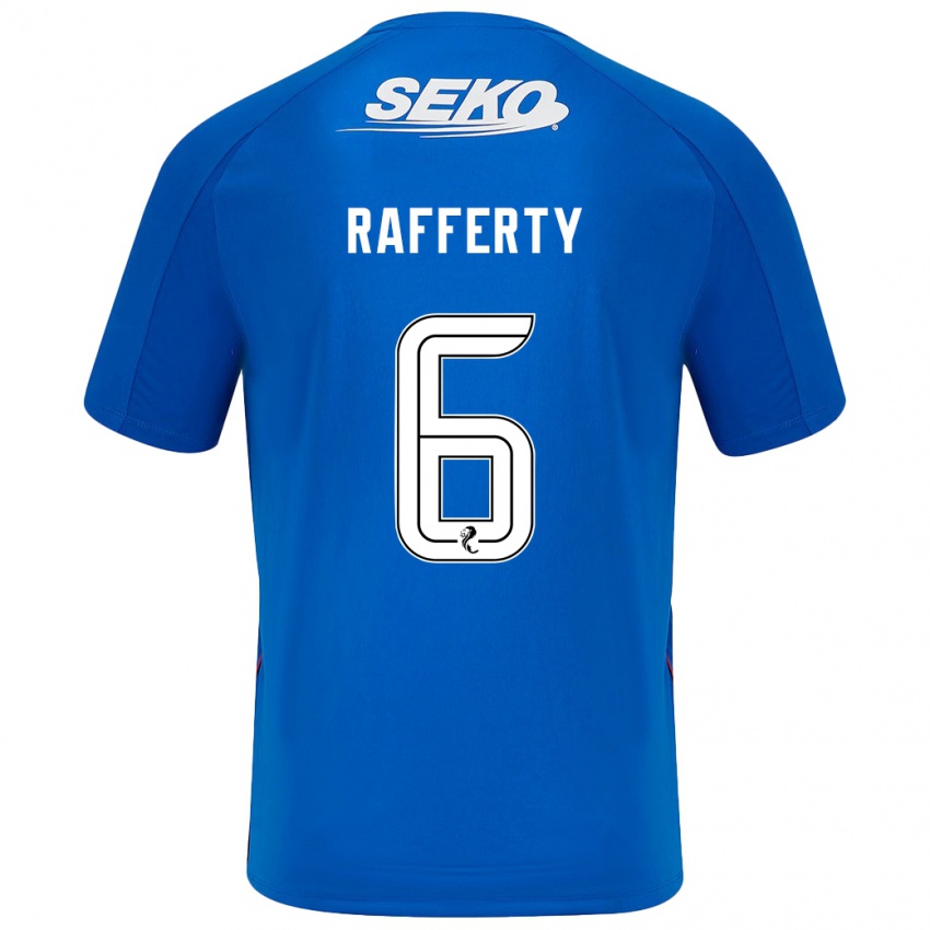 Niño Camiseta Laura Rafferty #6 Azul Oscuro 1ª Equipación 2024/25 La Camisa Argentina