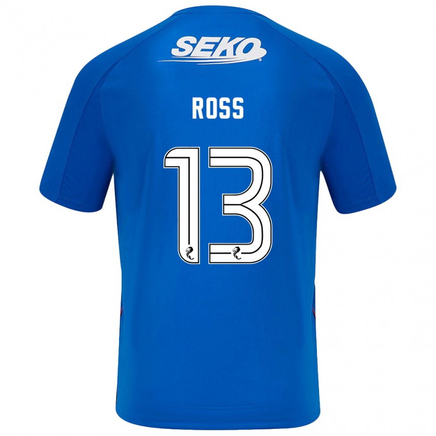 Niño Camiseta Jane Ross #13 Azul Oscuro 1ª Equipación 2024/25 La Camisa Argentina