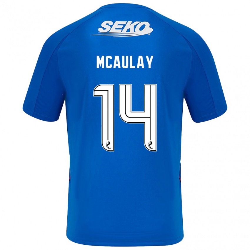 Niño Camiseta Mia Mcaulay #14 Azul Oscuro 1ª Equipación 2024/25 La Camisa Argentina