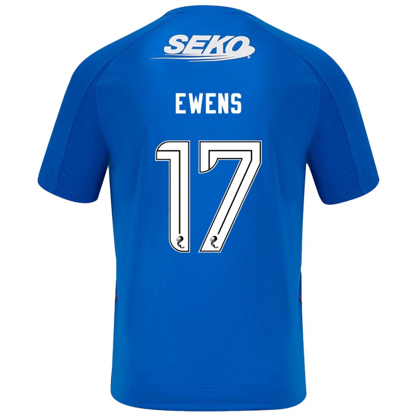 Niño Camiseta Sarah Ewens #17 Azul Oscuro 1ª Equipación 2024/25 La Camisa Argentina