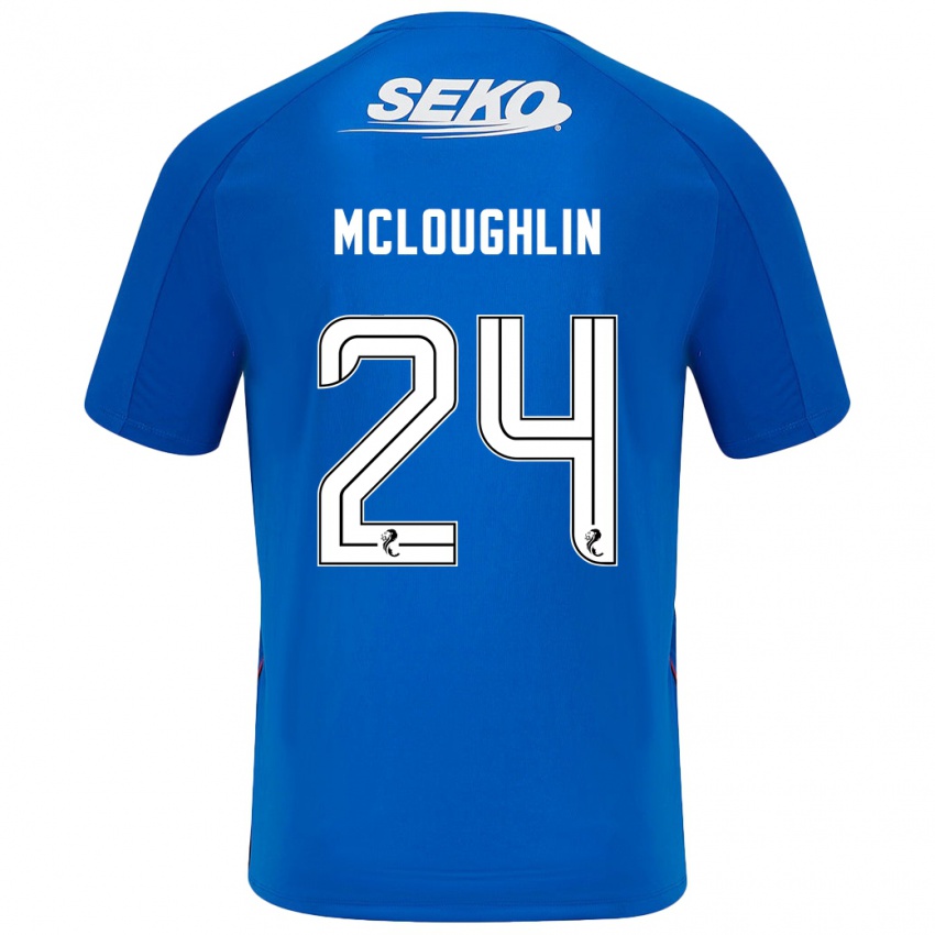 Niño Camiseta Olivia Mcloughlin #24 Azul Oscuro 1ª Equipación 2024/25 La Camisa Argentina