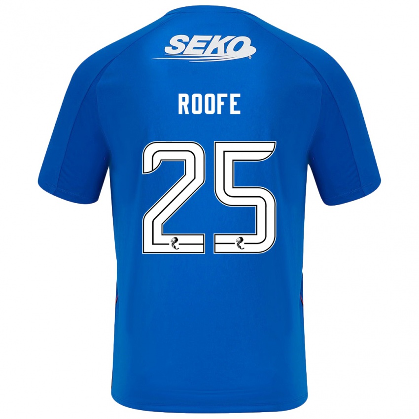 Niño Camiseta Kemar Roofe #25 Azul Oscuro 1ª Equipación 2024/25 La Camisa Argentina