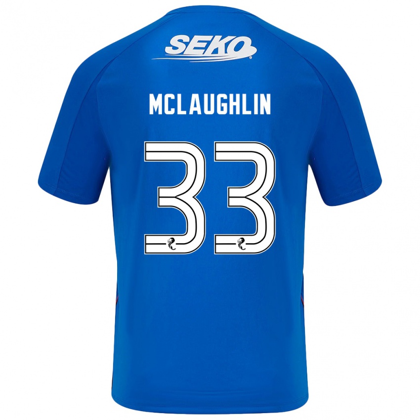 Niño Camiseta Jon Mclaughlin #33 Azul Oscuro 1ª Equipación 2024/25 La Camisa Argentina