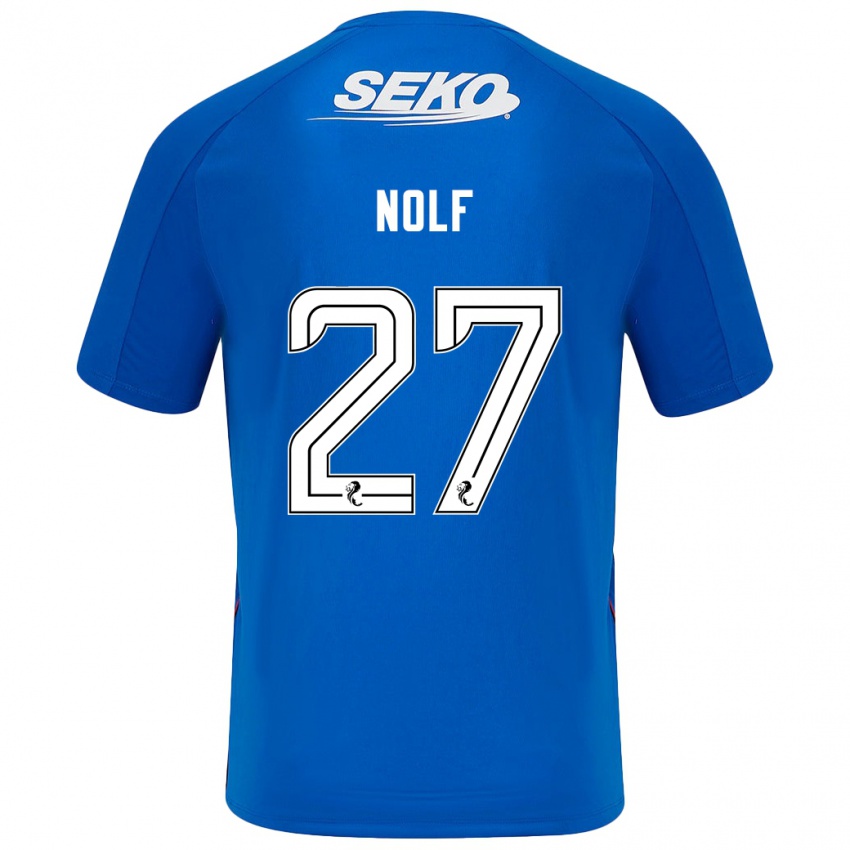 Niño Camiseta Madeline Nolf #27 Azul Oscuro 1ª Equipación 2024/25 La Camisa Argentina