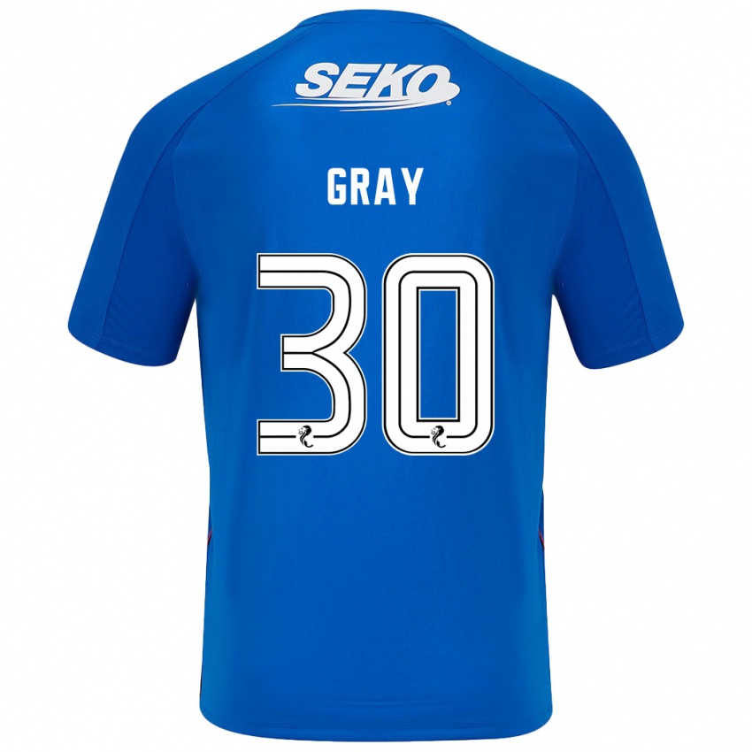 Niño Camiseta Georgia Gray #30 Azul Oscuro 1ª Equipación 2024/25 La Camisa Argentina