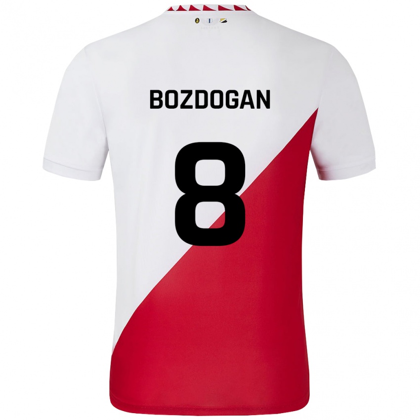 Niño Camiseta Can Bozdogan #8 Blanco Rojo 1ª Equipación 2024/25 La Camisa Argentina