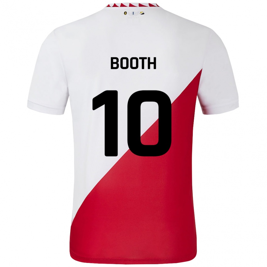 Niño Camiseta Taylor Booth #10 Blanco Rojo 1ª Equipación 2024/25 La Camisa Argentina