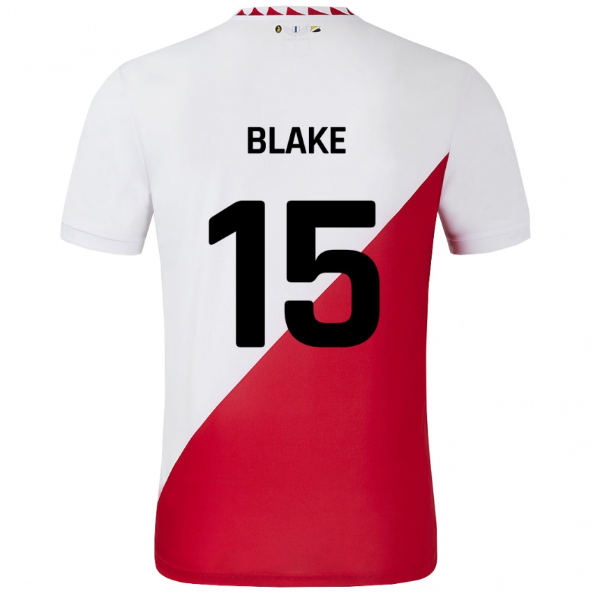 Niño Camiseta Adrian Blake #15 Blanco Rojo 1ª Equipación 2024/25 La Camisa Argentina