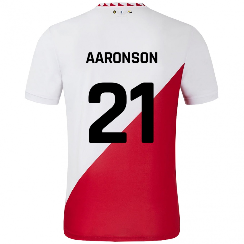 Niño Camiseta Paxten Aaronson #21 Blanco Rojo 1ª Equipación 2024/25 La Camisa Argentina