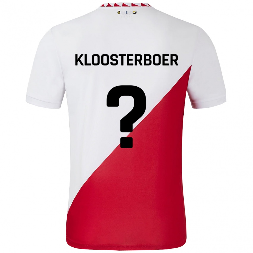 Niño Camiseta Per Kloosterboer #0 Blanco Rojo 1ª Equipación 2024/25 La Camisa Argentina