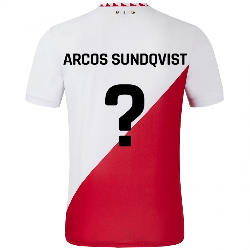 Niño Camiseta Gustav Arcos Sundqvist #0 Blanco Rojo 1ª Equipación 2024/25 La Camisa Argentina