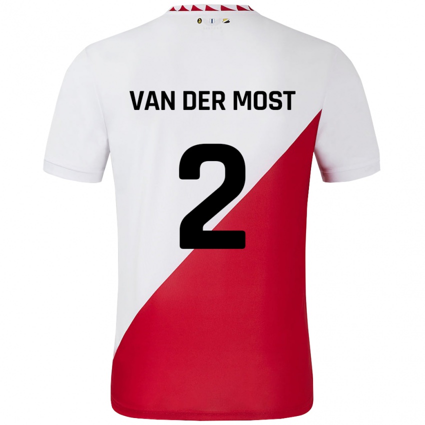 Niño Camiseta Liza Van Der Most #2 Blanco Rojo 1ª Equipación 2024/25 La Camisa Argentina