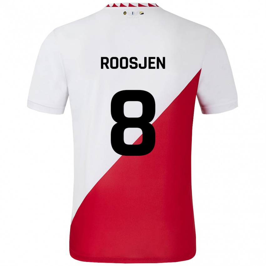 Niño Camiseta Judith Roosjen #8 Blanco Rojo 1ª Equipación 2024/25 La Camisa Argentina