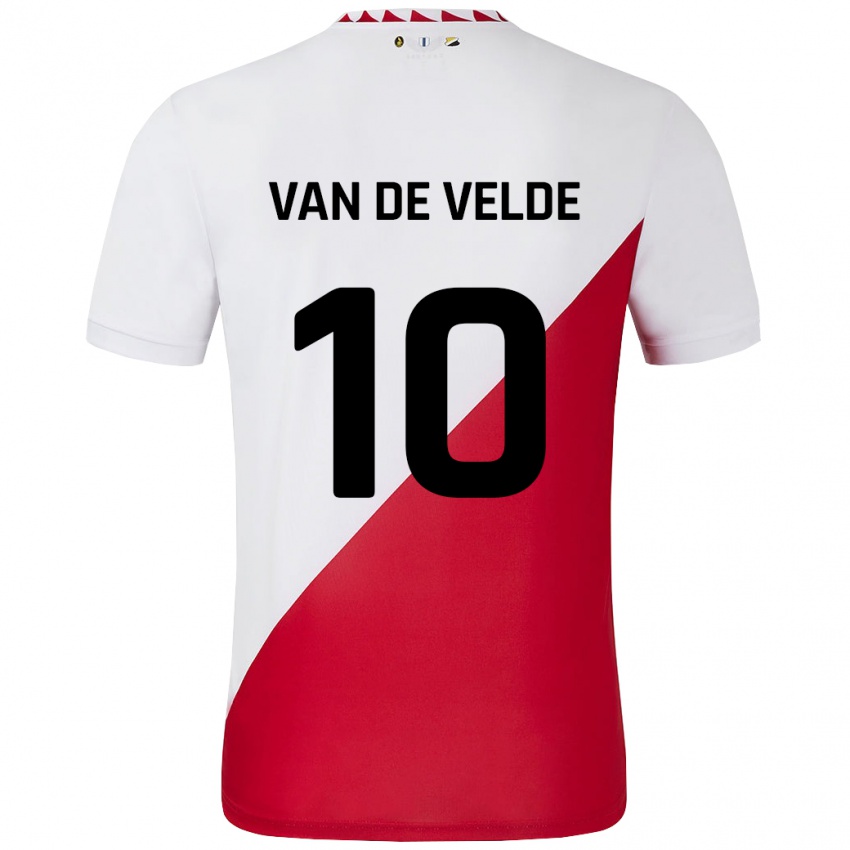 Niño Camiseta Senne Van De Velde #10 Blanco Rojo 1ª Equipación 2024/25 La Camisa Argentina