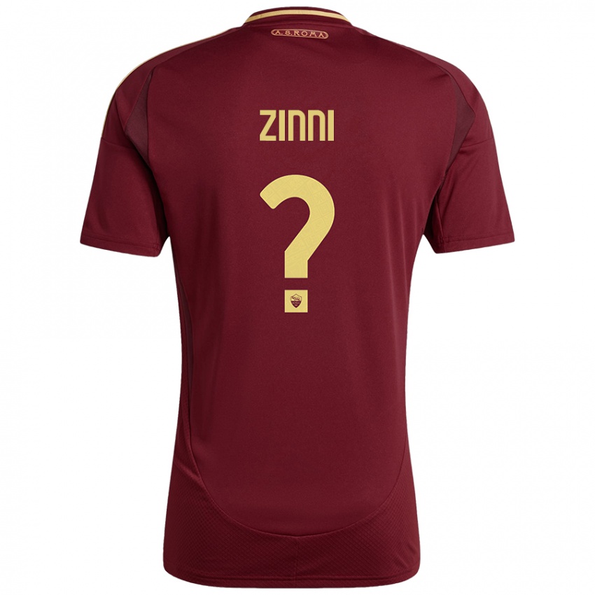 Niño Camiseta Raul Zinni #0 Rojo Marrón Dorado 1ª Equipación 2024/25 La Camisa Argentina