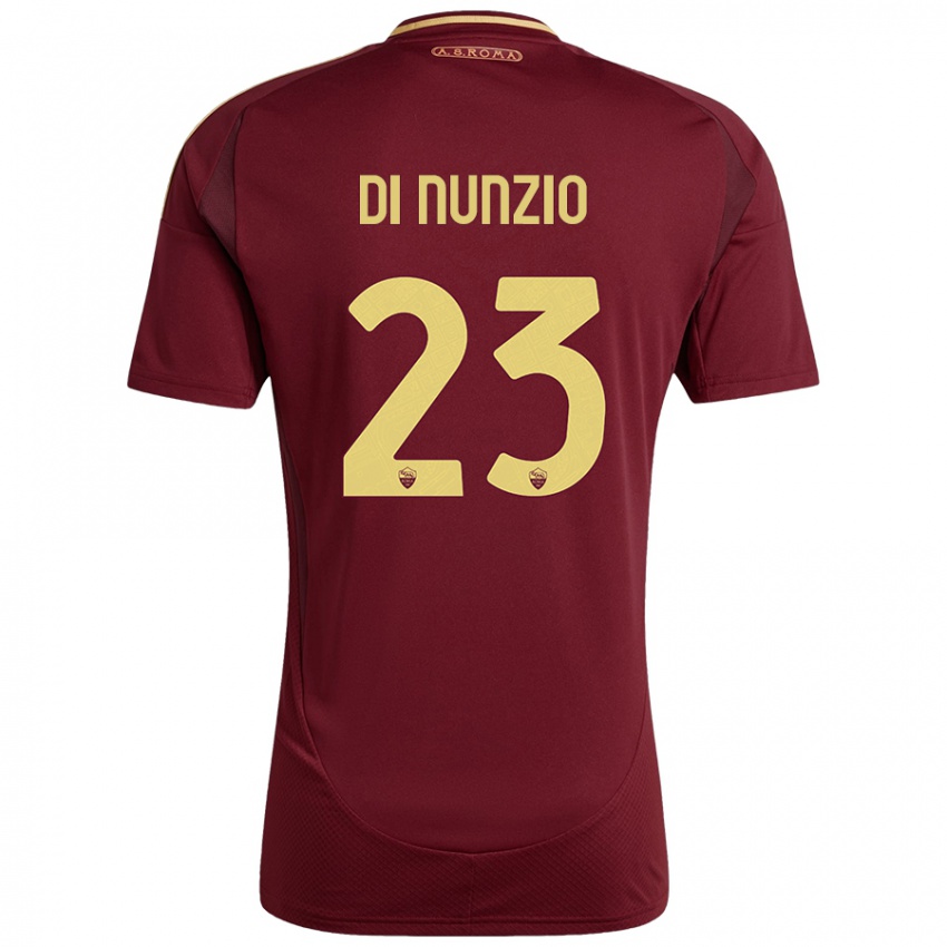 Niño Camiseta Alessandro Di Nunzio #23 Rojo Marrón Dorado 1ª Equipación 2024/25 La Camisa Argentina