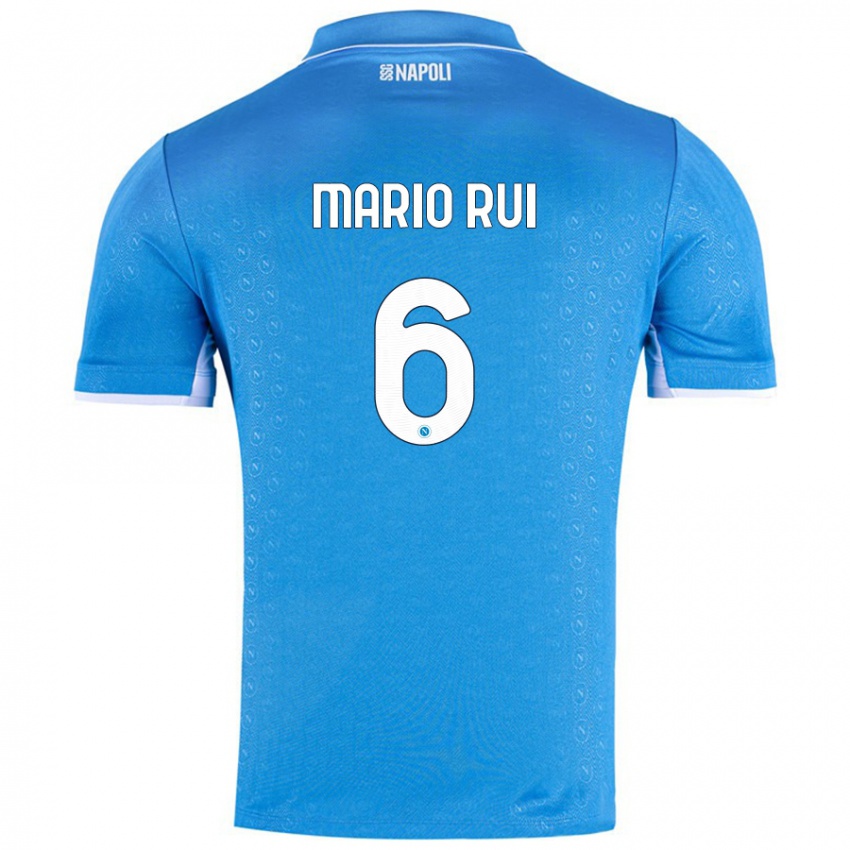 Niño Camiseta Mario Rui #6 Azul Cielo 1ª Equipación 2024/25 La Camisa Argentina