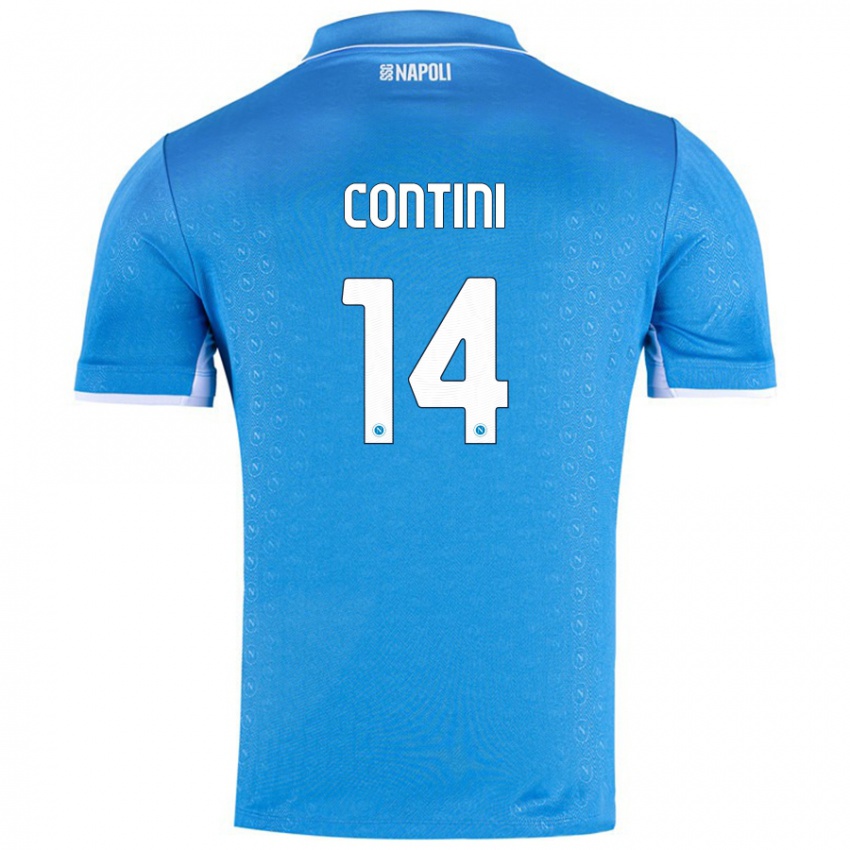 Niño Camiseta Nikita Contini #14 Azul Cielo 1ª Equipación 2024/25 La Camisa Argentina