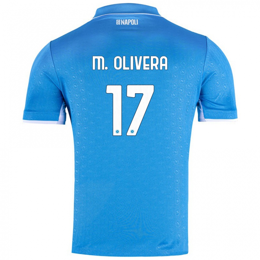 Niño Camiseta Mathias Olivera #17 Azul Cielo 1ª Equipación 2024/25 La Camisa Argentina