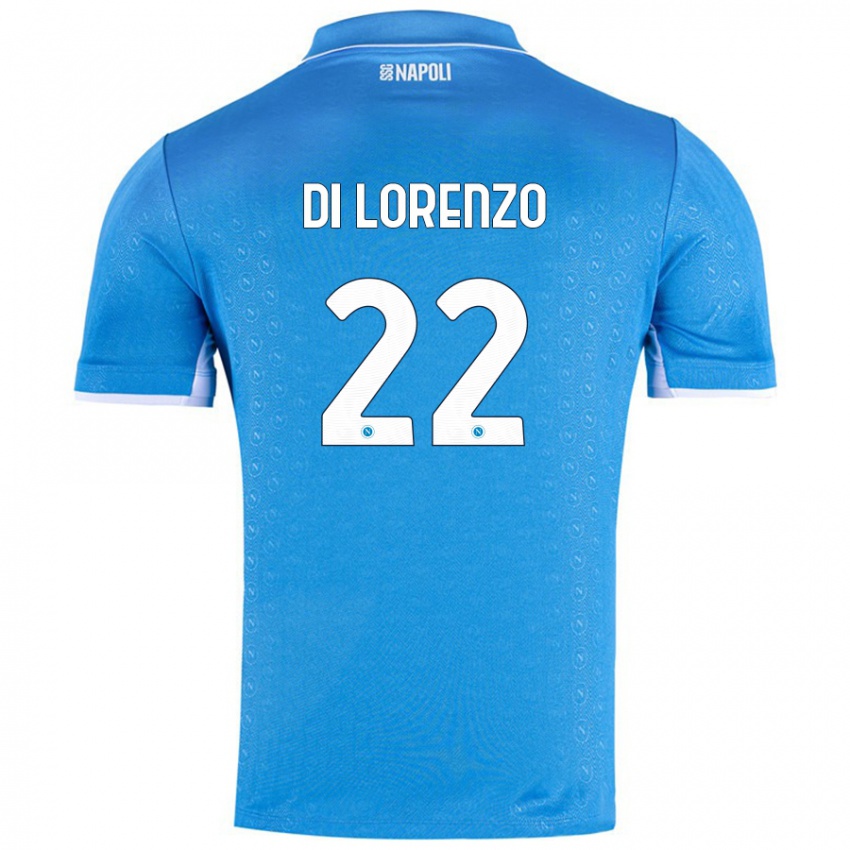 Niño Camiseta Giovanni Di Lorenzo #22 Azul Cielo 1ª Equipación 2024/25 La Camisa Argentina