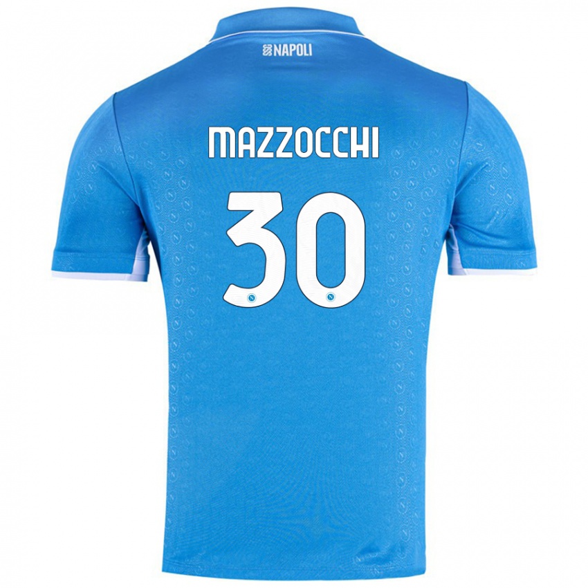 Niño Camiseta Pasquale Mazzocchi #30 Azul Cielo 1ª Equipación 2024/25 La Camisa Argentina