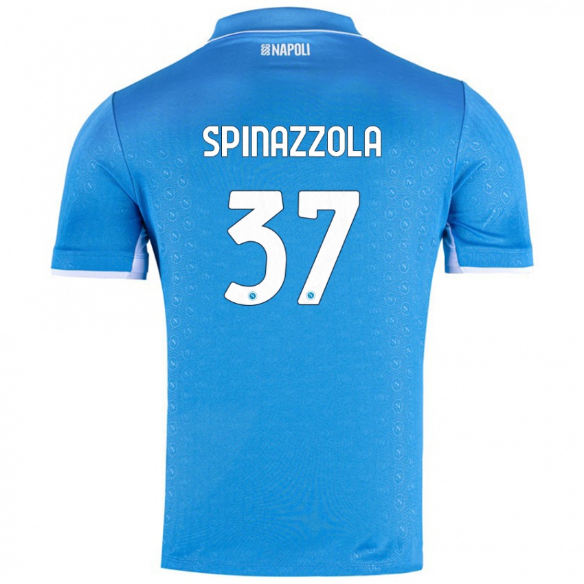 Niño Camiseta Leonardo Spinazzola #37 Azul Cielo 1ª Equipación 2024/25 La Camisa Argentina