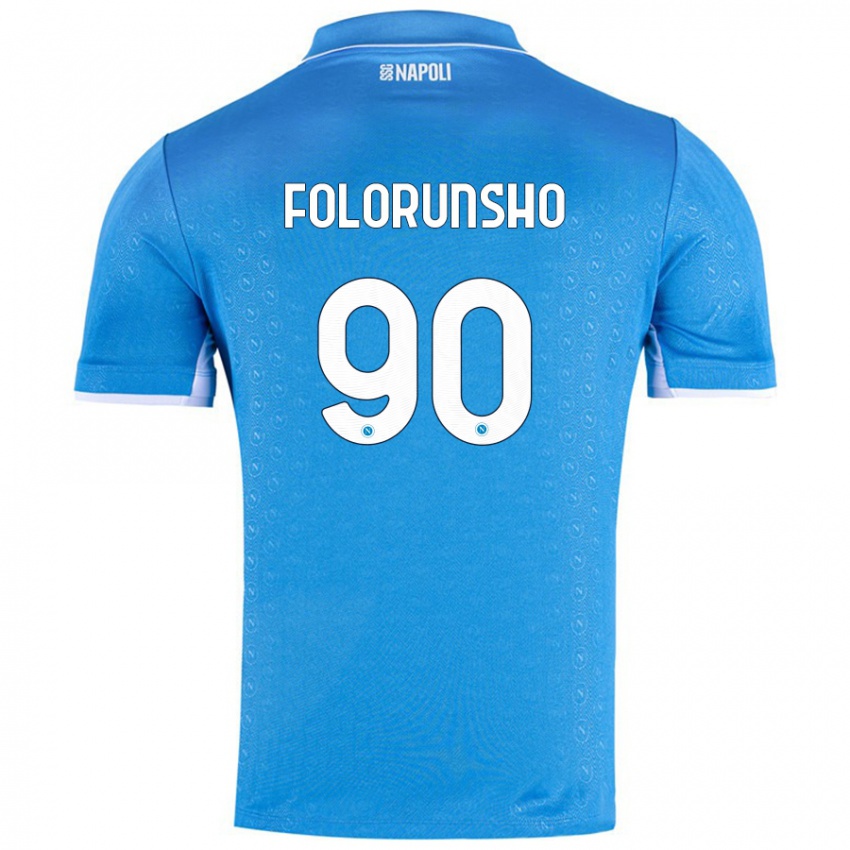 Niño Camiseta Michael Folorunsho #90 Azul Cielo 1ª Equipación 2024/25 La Camisa Argentina