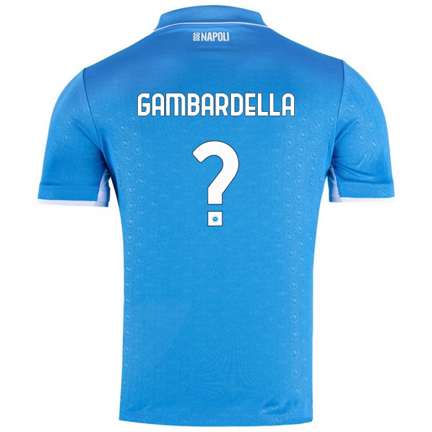 Niño Camiseta Vittorio Gambardella #0 Azul Cielo 1ª Equipación 2024/25 La Camisa Argentina