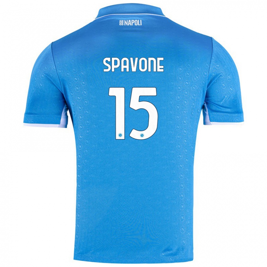 Niño Camiseta Alessandro Spavone #15 Azul Cielo 1ª Equipación 2024/25 La Camisa Argentina