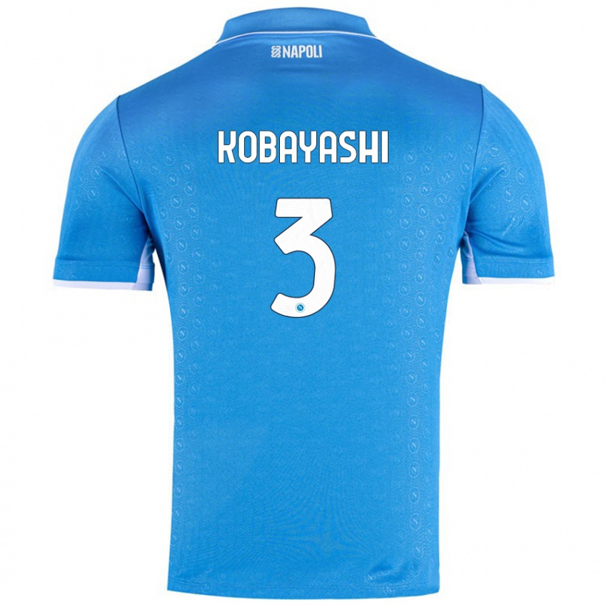 Niño Camiseta Miharu Kobayashi #3 Azul Cielo 1ª Equipación 2024/25 La Camisa Argentina