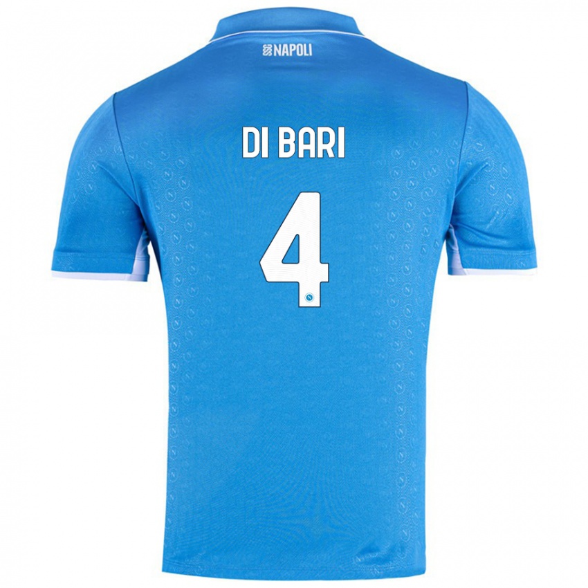 Niño Camiseta Martina Di Bari #4 Azul Cielo 1ª Equipación 2024/25 La Camisa Argentina