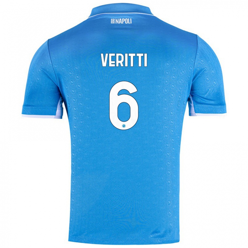 Niño Camiseta Federica Veritti #6 Azul Cielo 1ª Equipación 2024/25 La Camisa Argentina