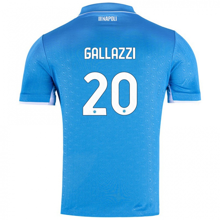 Niño Camiseta Valentina Gallazzi #20 Azul Cielo 1ª Equipación 2024/25 La Camisa Argentina